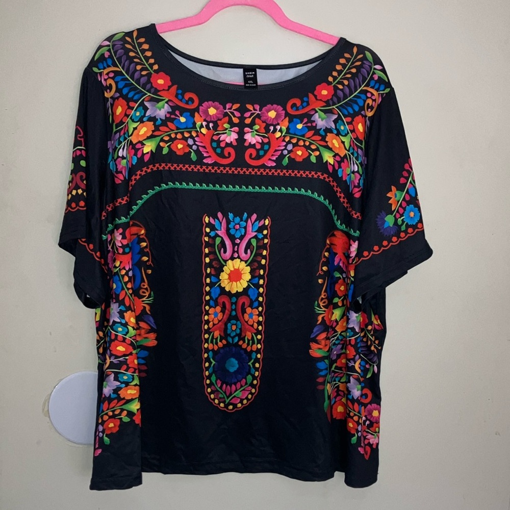 Shein Curve Colorful Blouse